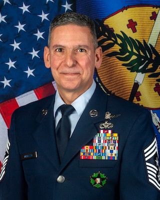 Official portrait of State Command Chief Master Sgt. Dennis Dipiazzo.