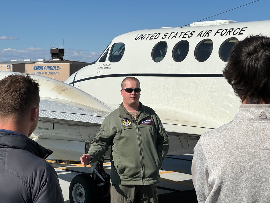 Edwards AFB Airmen conducting career outreach in local area.