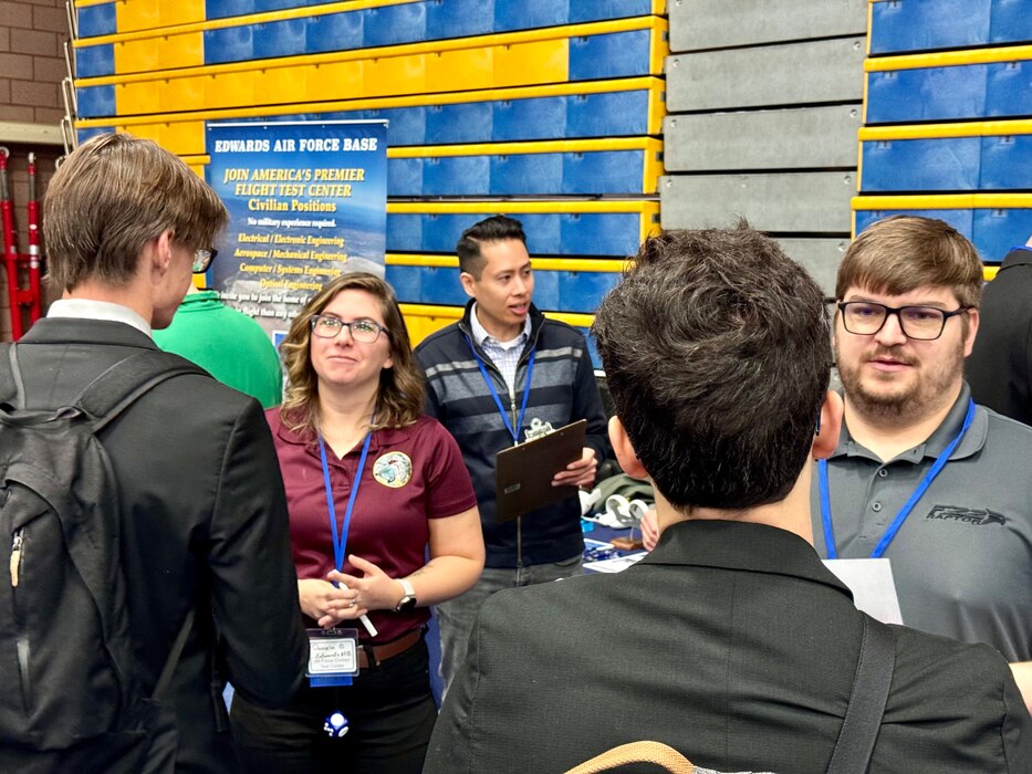 Edwards AFB Airmen conducting career outreach in local area.