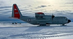 An LC-130 Hercules assigned to the New York Air National Guard’s 109th Airlift Wing sits on the ice runway in Antarctica, McMurdo Station, Nov. 11, 2023. From October 2023 to March 2024, 366 Airmen assigned to the wing transported 2.2 million pounds of cargo, 1,500 passengers and 68,000 gallons of fuel in support of National Science Foundation Antarctic research.