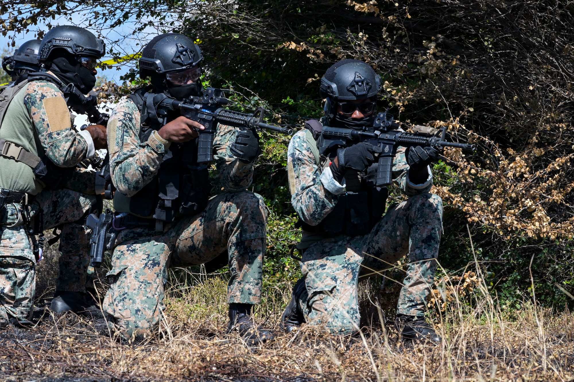 Members of the Jamaica Defense Force participate in exercise Tropical Dagger at Kingston, Jamaica, Feb. 28, 2024.
