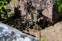 U.S. Army Soldier, assigned to Special Forces Operational Detachment Alpha, takes part in exercise Tropical Dagger at Kingston, Jamaica, Feb. 28, 2024.