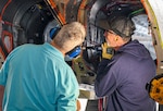 240124-N-DG679-2216
JACKSONVILLE, Fla. (Jan. 24, 2024) 
Sheet Metal Mechanic Mark Sosbe, assigned to the Fleet Readiness Center Southeast (FRCSE) F-5 Aircraft Production Line, uses an E-Drill to remove metal fasteners on an F-5 Tiger II vertical stabilizer as Dr. Luis Carney, FRCSE’s senior materials engineer, observes. FRCSE’s F-5 Production Line is the first to implement the E-Drill within the NAVAIR enterprise. The device will significantly reduce the time it takes to remove the thousands of rivets typically replaced during in-depth depot-level maintenance. (U.S. Navy Photo by Toiete Jackson/Release)