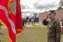 U.S. Marine Corps Master Sgt. Jerry E. Bell, operations chief with 2nd Network Battalion, renders a salute during a relief and appointment ceremony on Marine Corps Base Camp Lejeune, North Carolina, March 8, 2024. Master Gunnery Sgt. Eddie W. Dowdell III, outgoing sergeant major of 2nd Network Battalion, relinquished his post as the senior enlisted advisor to Sgt. Maj. Casey S. Chandler, incoming sergeant major of 2nd Network Battalion. (U.S. Marine Corps photo by Lance Cpl. Alyssa J. Deputee)