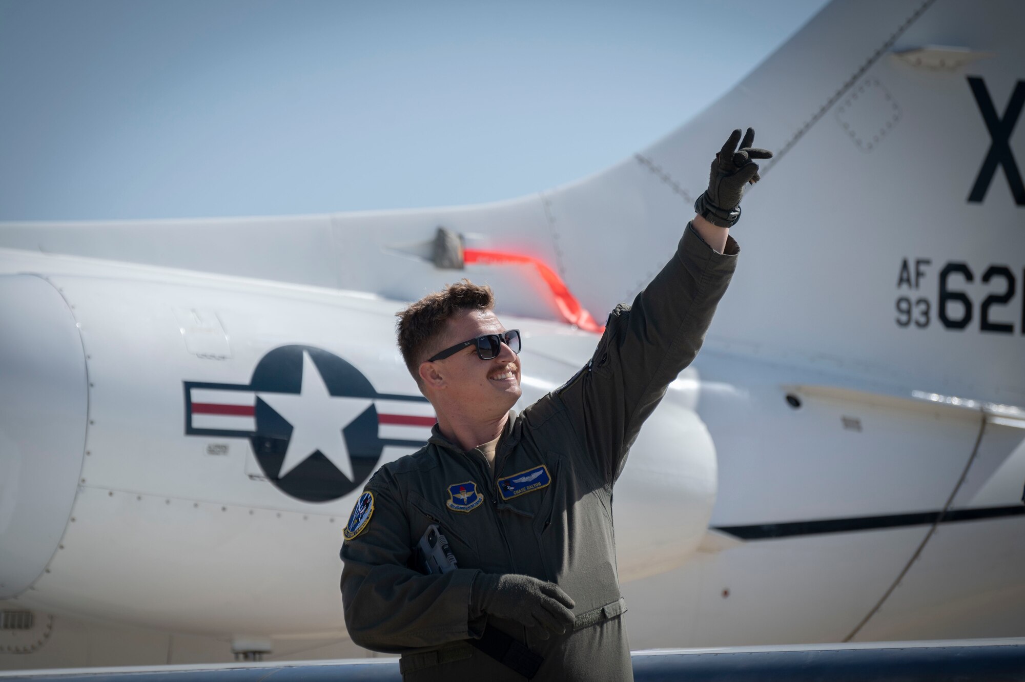 T-1A Pilot getting ready to fly