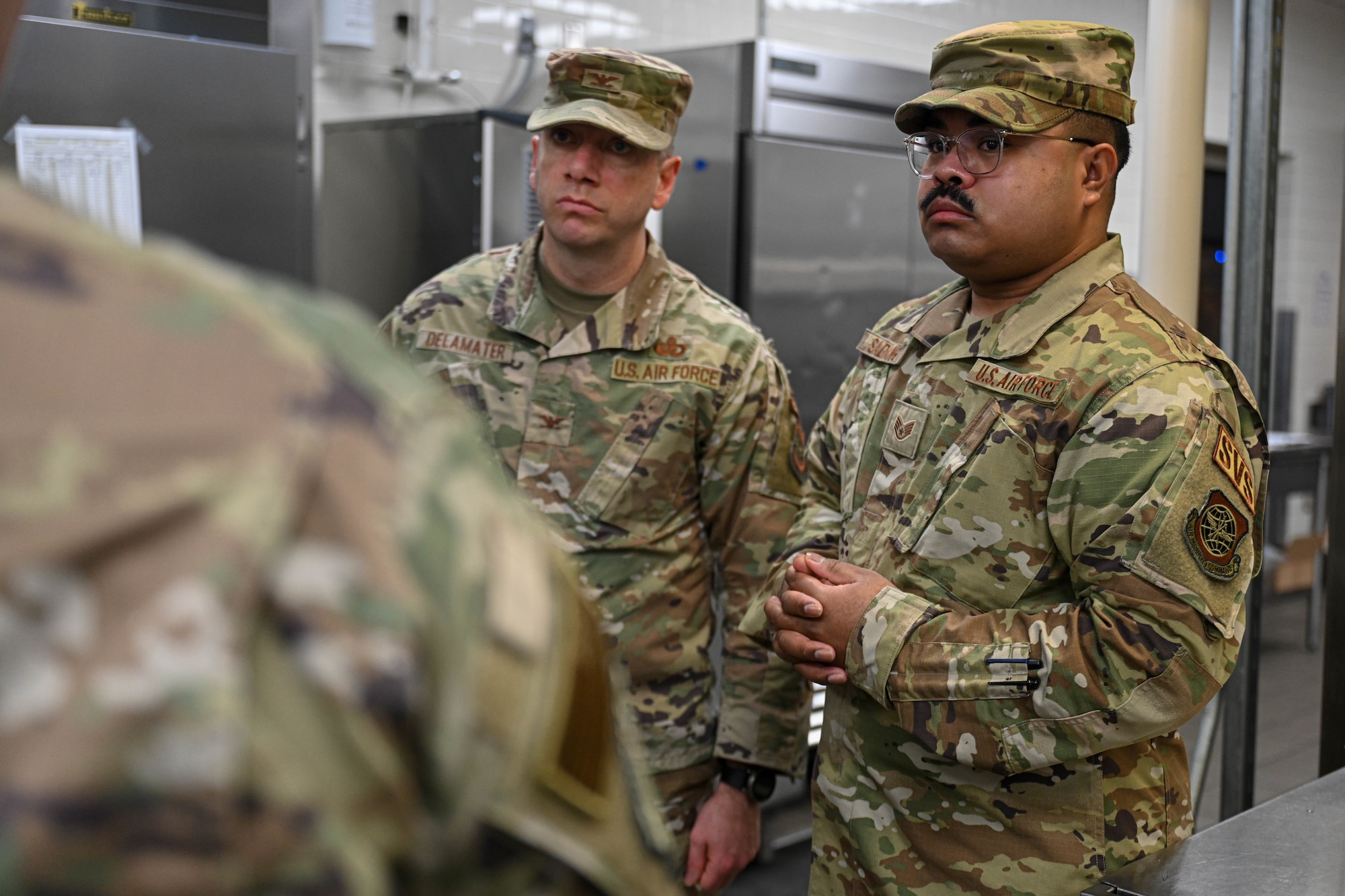 Col. Jason Delamater, Air Mobility Command director of manpower, personnel, and services, and Chief Master Sgt. Nina Murphy, AMC senior enlisted leader of manpower, personnel, and services, visits the home of Herk Nation at Little Rock Air Force Base, Arkansas, Mar. 4-5, 2024.