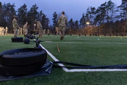 Army Reserve Soldiers in Europe prep for Air Assault School