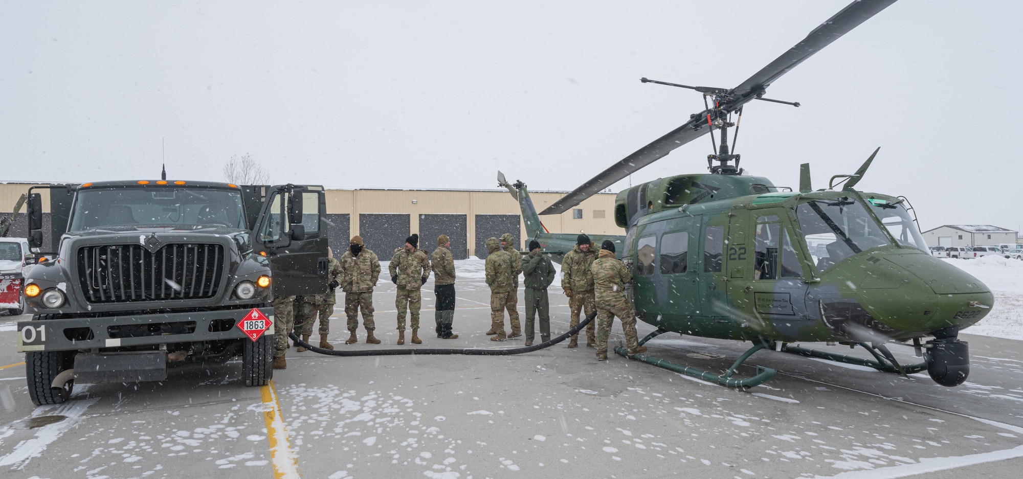 The 5th Logistics Readiness Squadron ensures Team Minot's fleet of UH-1N Iroquois are fueled and ready to respond to any situation.