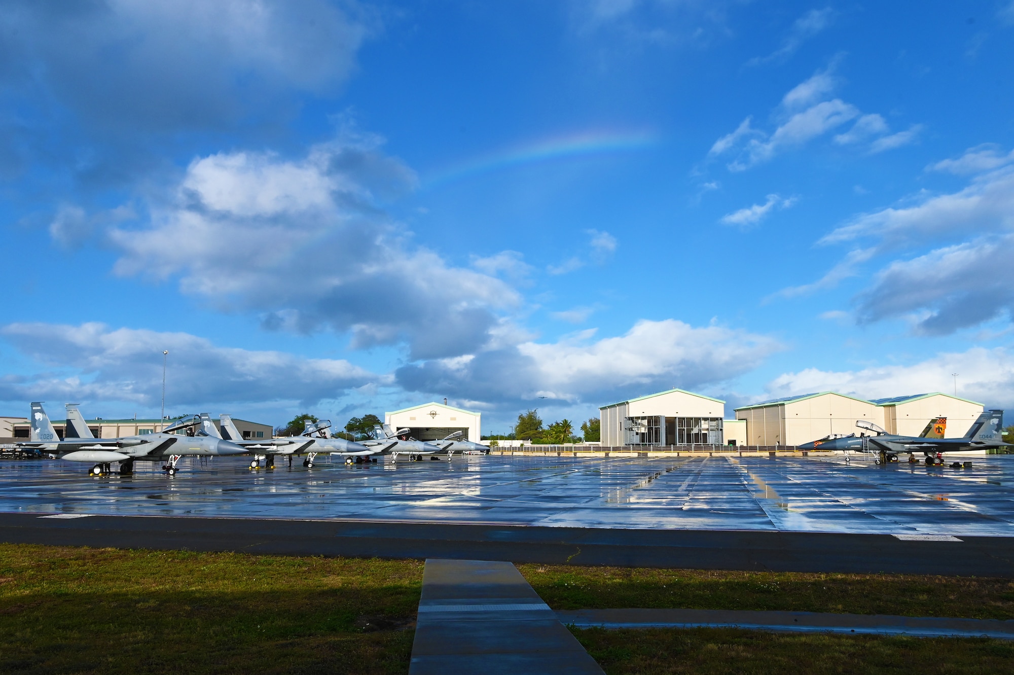 F-15s under rainbow
