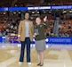 Sgt. Allison Weisz, an instructor/shooter assigned to the U.S. Army Marksmanship Unit, and a Ole Miss alumni is inducted to the Southeastern Conference Legends class of 2024. Tiffany Daniels, the associate commissioner of the SEC, walked on stage with Weisz and presented her with the SEC Legends trophy at the Ole Miss vs. Florida game during the 2024 SEC Women's basketball tournament at Greenville, SC on March 9,2024.