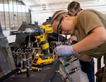 U.S. Air Force Staff Sgt. Danielle M. Morgan, 140th Maintenance Squadron, Colorado Air National Guard implements new and creative maintenance techniques on an F-16 Viper at Buckley Space Force Base, Aurora, Colorado, May 10, 2023. Despite how long these aircraft have been in service, new innovations through maintenance have made it possible for the fighter jets to be mission capable to defend the nation 24/7.  (U.S. Air National Guard photo by Staff Sgt. Luccario Lovato)