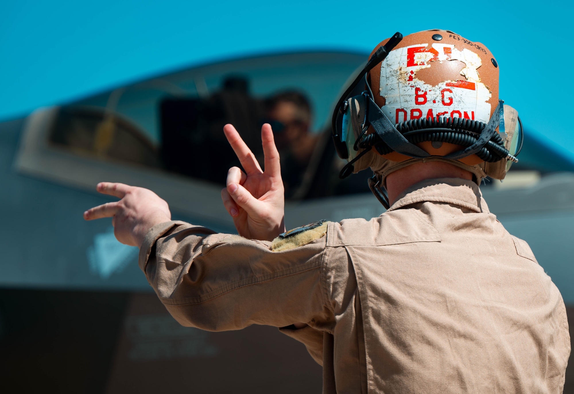 U.S. Marine Corps F-35C Lightning II plane captains from Marine Corps Air Station Yuma participated in hot pit refueling training for F-35A aircraft