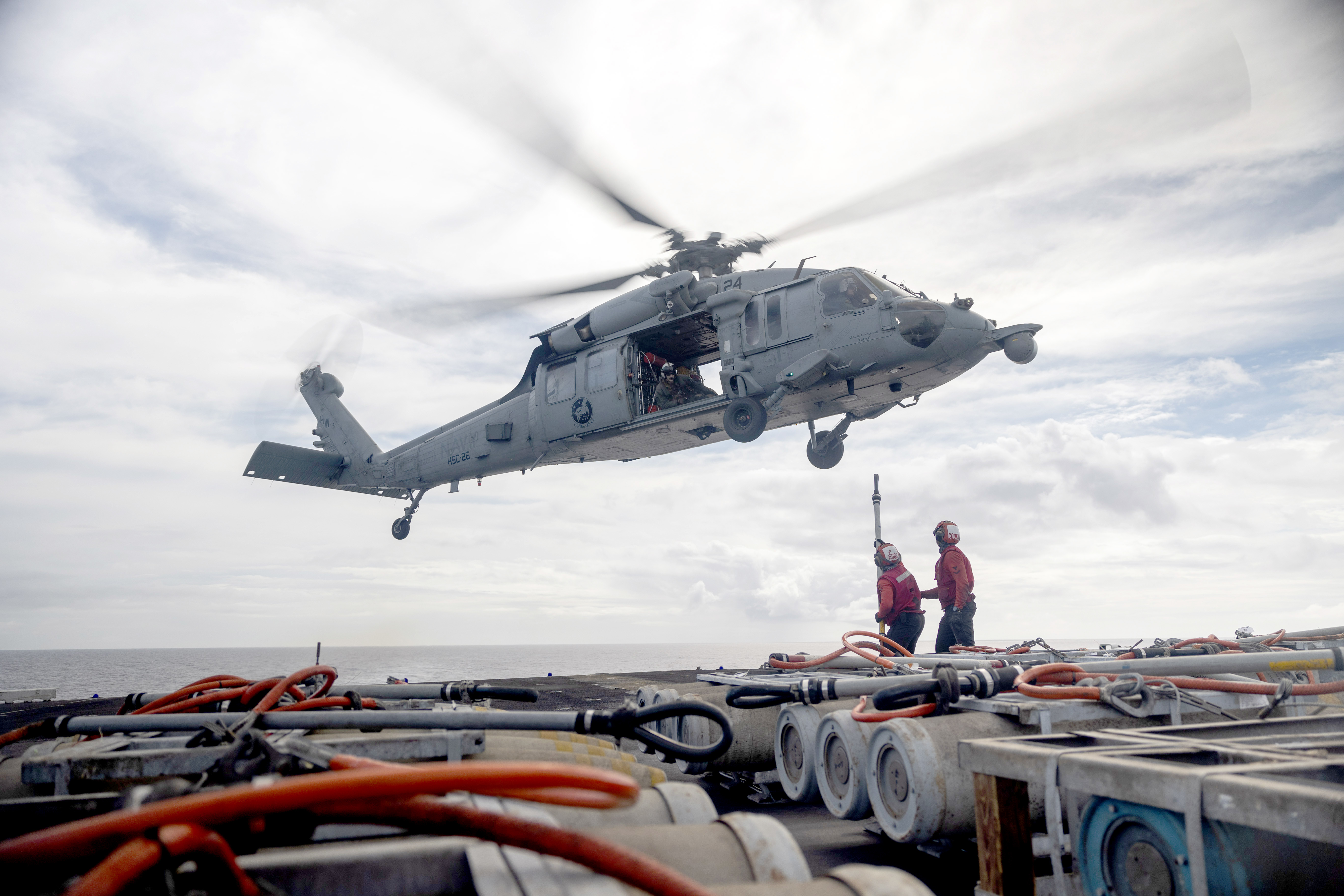 USS Bataan (LHD 5) ammunition offload.