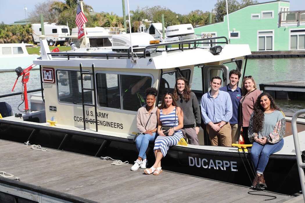 The U.S. Army Corps of Engineers, New Orleans District, has a new hydrographic survey boat among its fleet of vessels that sails the waters of South Louisiana. The Motor Vessel (M/V) Ducarpe was christened during a ceremony held at the Seabrook Harbor & Marine March 7, 2024.