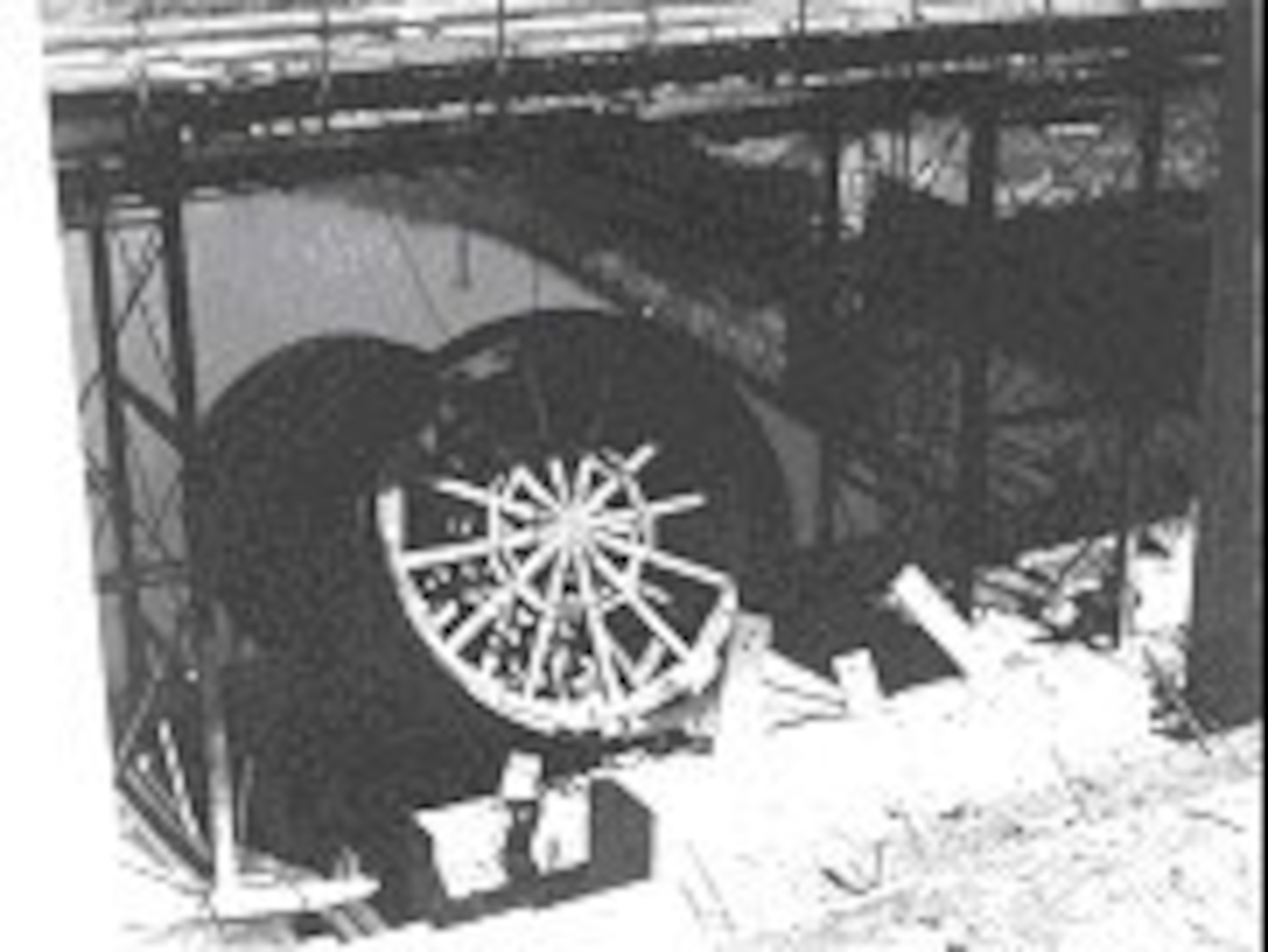 Penstock in place with 'spider' visible. 
(1949 Final Report)