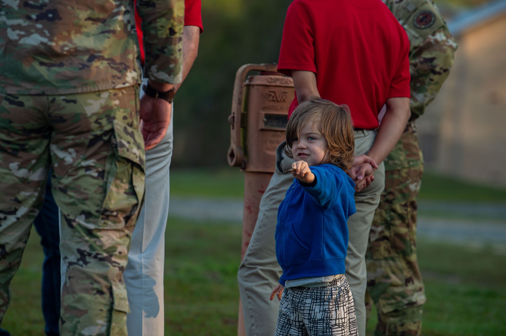 The child of an ROTC cadet participates in a base tour at Moody Air Force Base, Georgia, March 15, 2024. As part of Women in Aviation Week, ROTC cadets visited the 820 BDG to learn about their mission and capabilities in base defense. Team Moody’s annual WIA events aim to highlight aviation-related career fields and inspire local youth to consider futures in the Air Force. (U.S. Air Force photo by Airman 1st Class Iain Stanley)