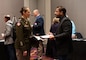 USACE Sacramento District Deputy District Commander, Lt. Col. Dianna Lively, speaks with a prospective contractor at the annual Business Opportunity Open House (BOOH) hosted at the Hyatt Regency Ballroom in Sacramento, California on March 5, 2024.