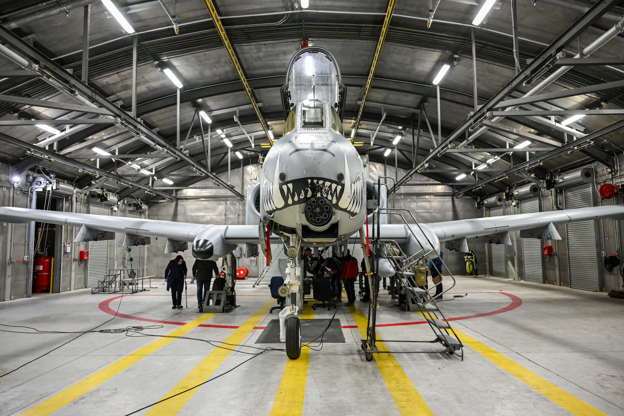 Engineers prepare to test the temperature inside an auxiliary power unit (APU) bay of an A-10 Thunderbolt II March 13, 2024, at Hill Air Force Base, Utah.