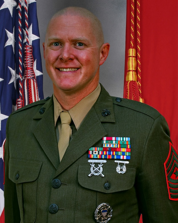 Command board photo of Sergeant Major Gregory S. Ashton, the current Sergeant Major of Recruiting Station Lansing.