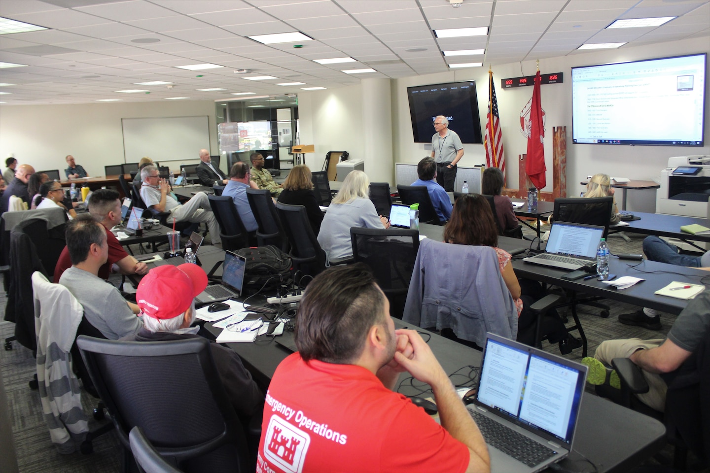 The Los Angeles District Emergency Management team host the second day of the Continuity of Operations training exercise March 12 at the LA District’s area office in Phoenix.
The training exercise is designed to review, practice and assess the district’s response to catastrophic disaster scenarios.
