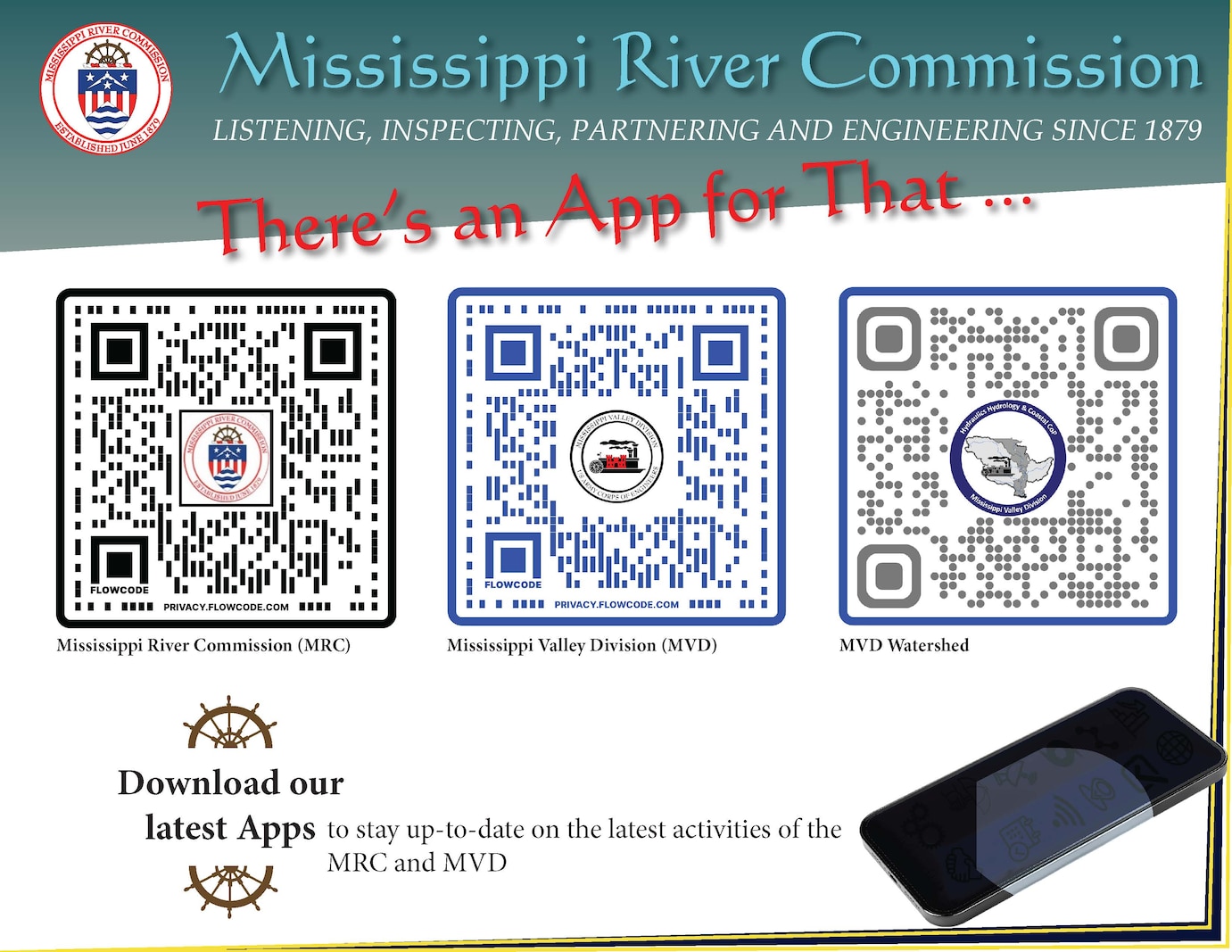 Flyer with QR codes.