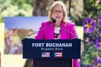 First Lady Jill Biden visits military families at Fort Buchanan