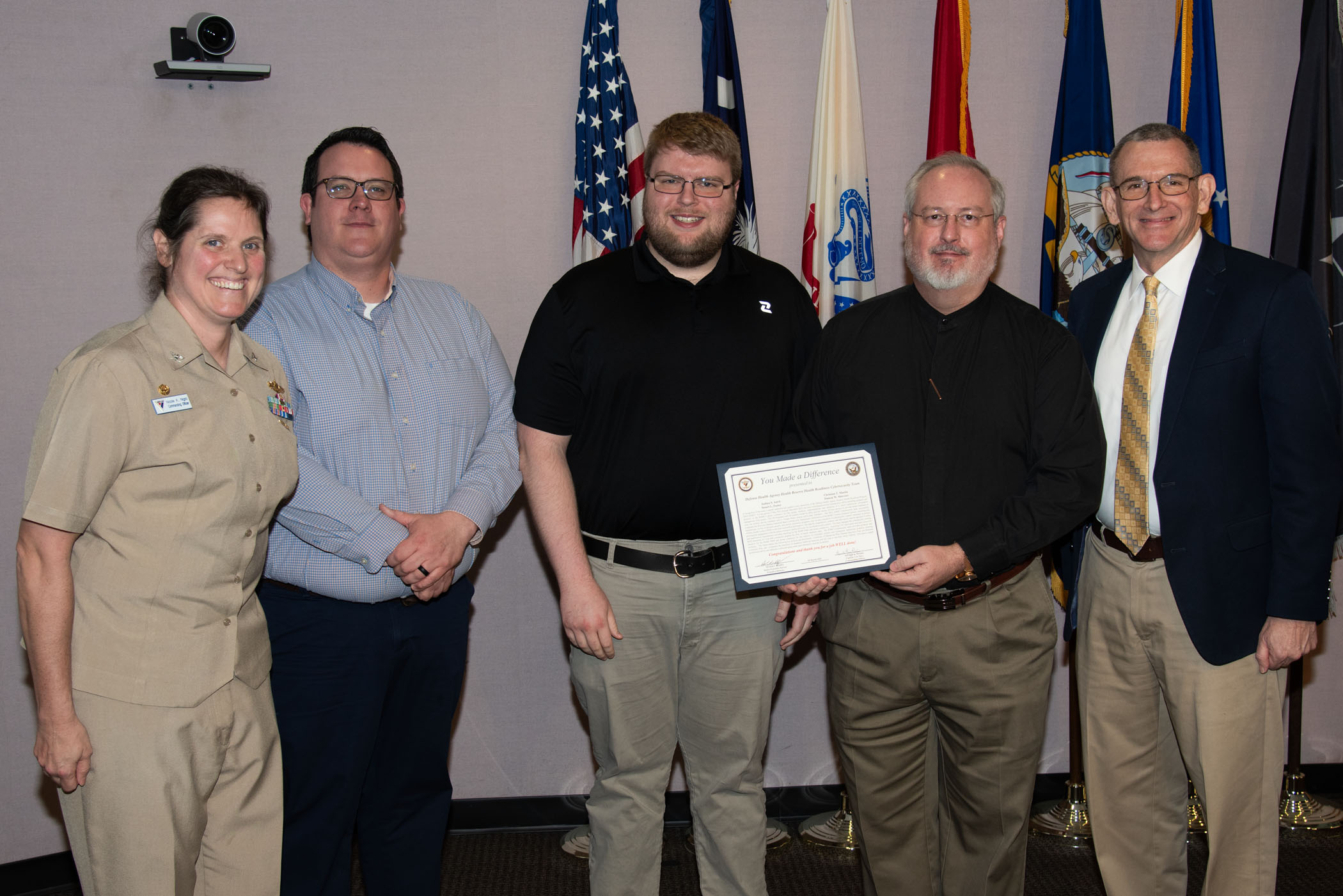 You Made a Difference award presented to the Defense Health Agency Reserve Health Readiness program team