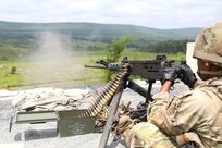 U.S. Soldiers assigned to the 3622nd Sustainment Maintenance Company, 728th Combat Support Sustainment Battalion, 213th Regional Support Group, Pennsylvania National Guard qualify on their M2 machine guns at Fort Indiantown Gap, Pennsylvania, Aug. 4, 2023. Annual weapons qualification contributes to a high standard of readiness across the Army. (U.S. Army National Guard photo by Spc. Aliyah Vivier)