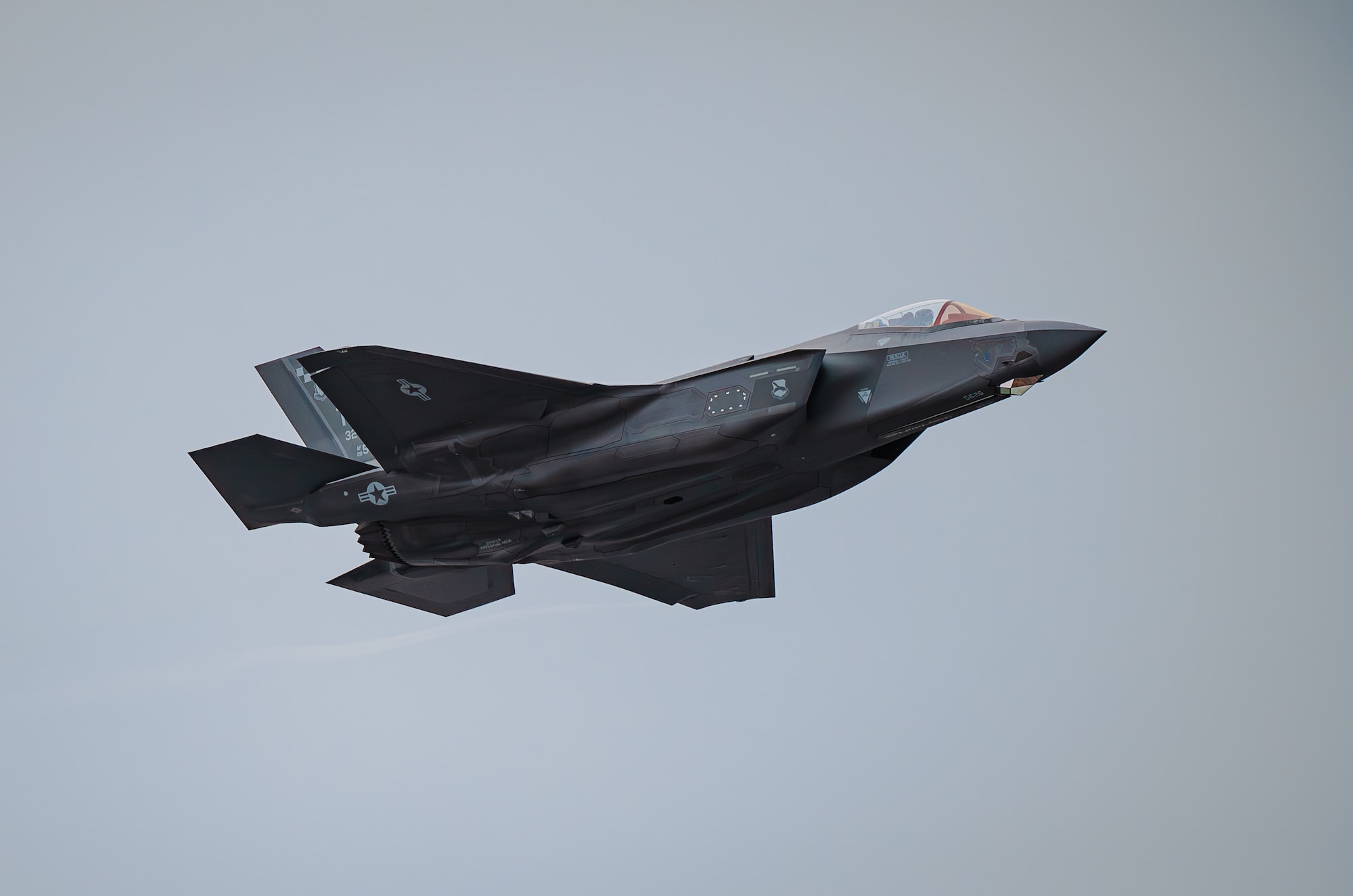 Air force jet flies