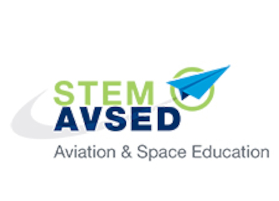 Paper plane next to text FAA STEM AVSED Aviation and Space Education