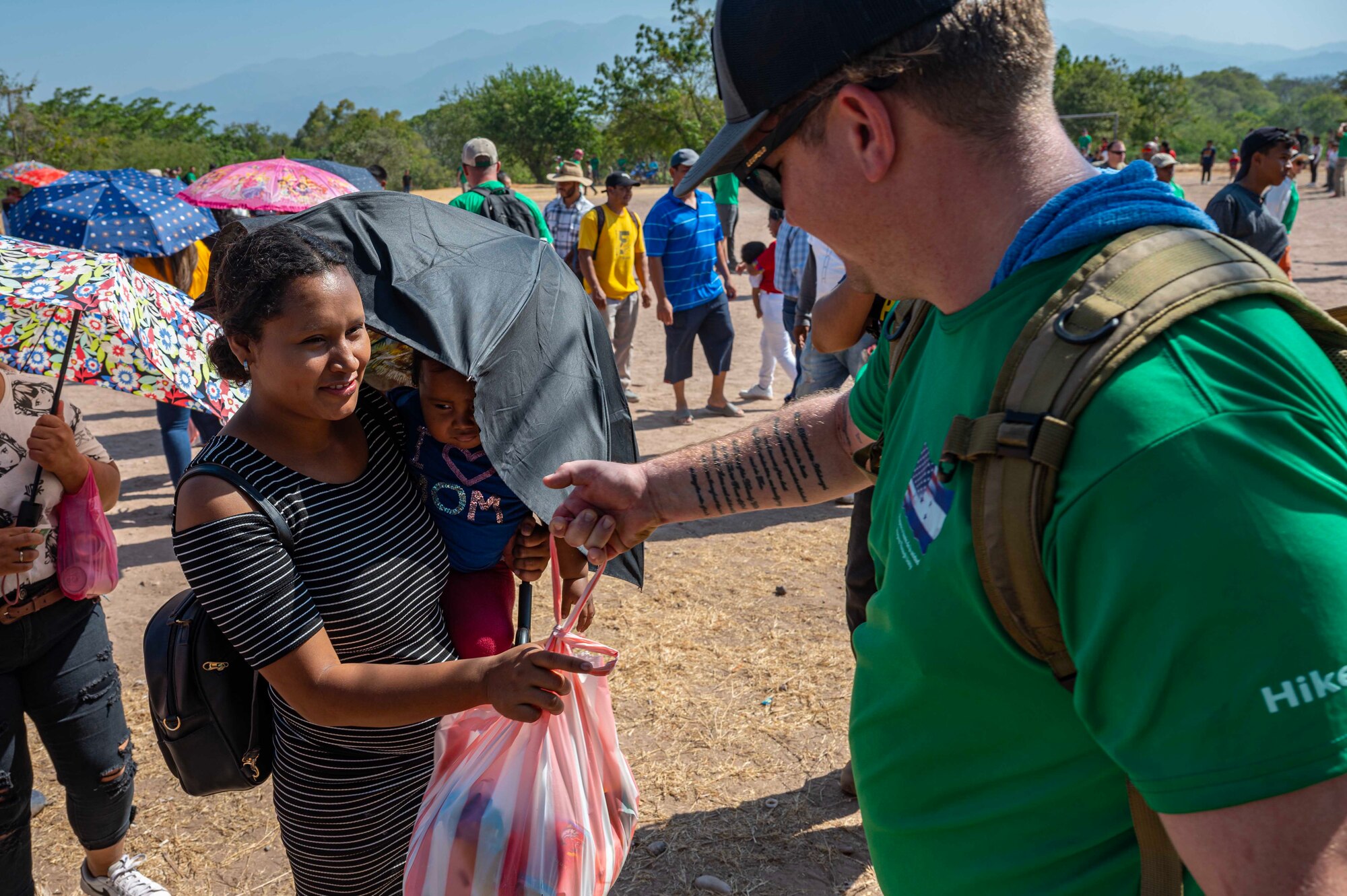 More than 100 Joint Task Force-Bravo personnel participated in the 95th humanitarian hike to deliver goods to people living in a remote village.