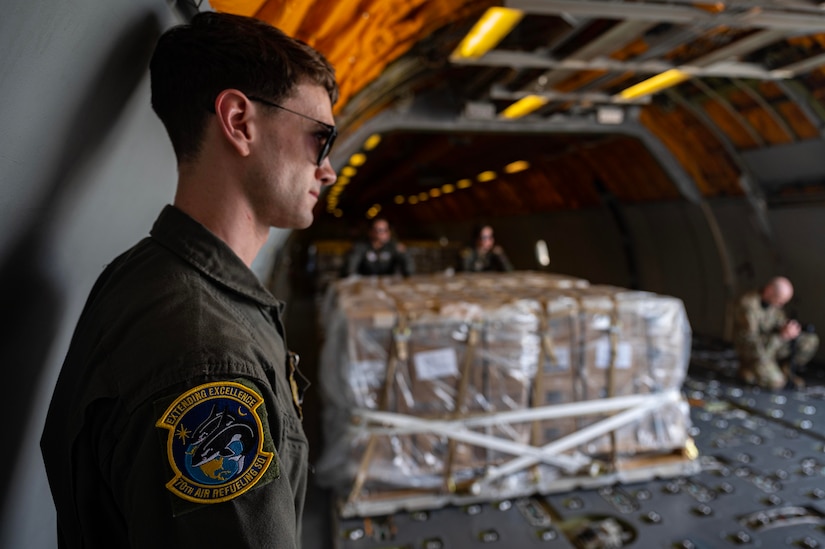 The aircraft and crews delivered over 24 pallets as part of the Denton Program, a Department of Defense transportation program that moves humanitarian cargo, donated by U.S. based Non-Governmental Organizations (NGOs) to developing nations to ease human suffering.
