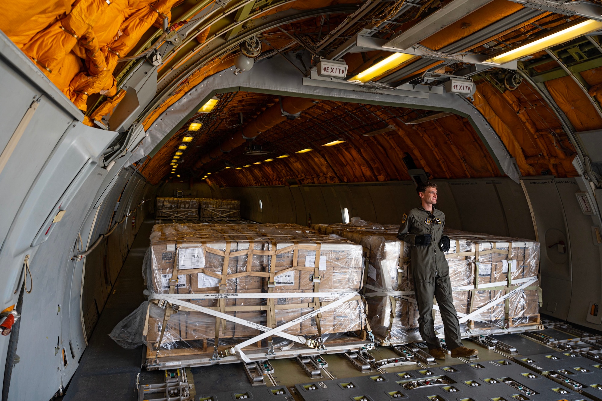 The aircraft and crews delivered over 24 pallets as part of the Denton Program, a Department of Defense transportation program that moves humanitarian cargo, donated by U.S. based Non-Governmental Organizations (NGOs) to developing nations to ease human suffering.