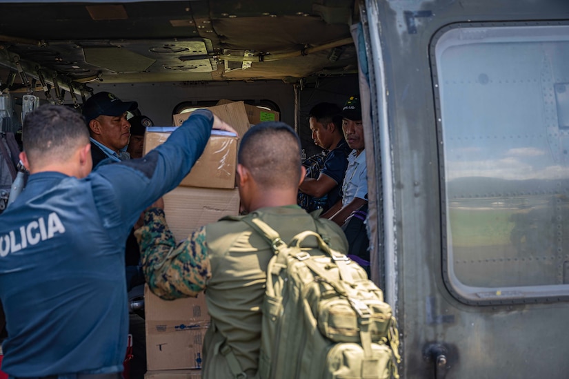 During the exercise, 1-228th Aviation Regiment transported over 500 thousand pounds of equipment to include food and modular building systems for the region, and the medical team provided care for local citizens in Mina Zorra treating dehydration, respiratory concerns, and pneumonia.