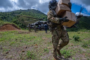 During the exercise, 1-228th Aviation Regiment transported over 500 thousand pounds of equipment to include food and modular building systems for the region, and the medical team provided care for local citizens in Mina Zorra treating dehydration, respiratory concerns, and pneumonia.