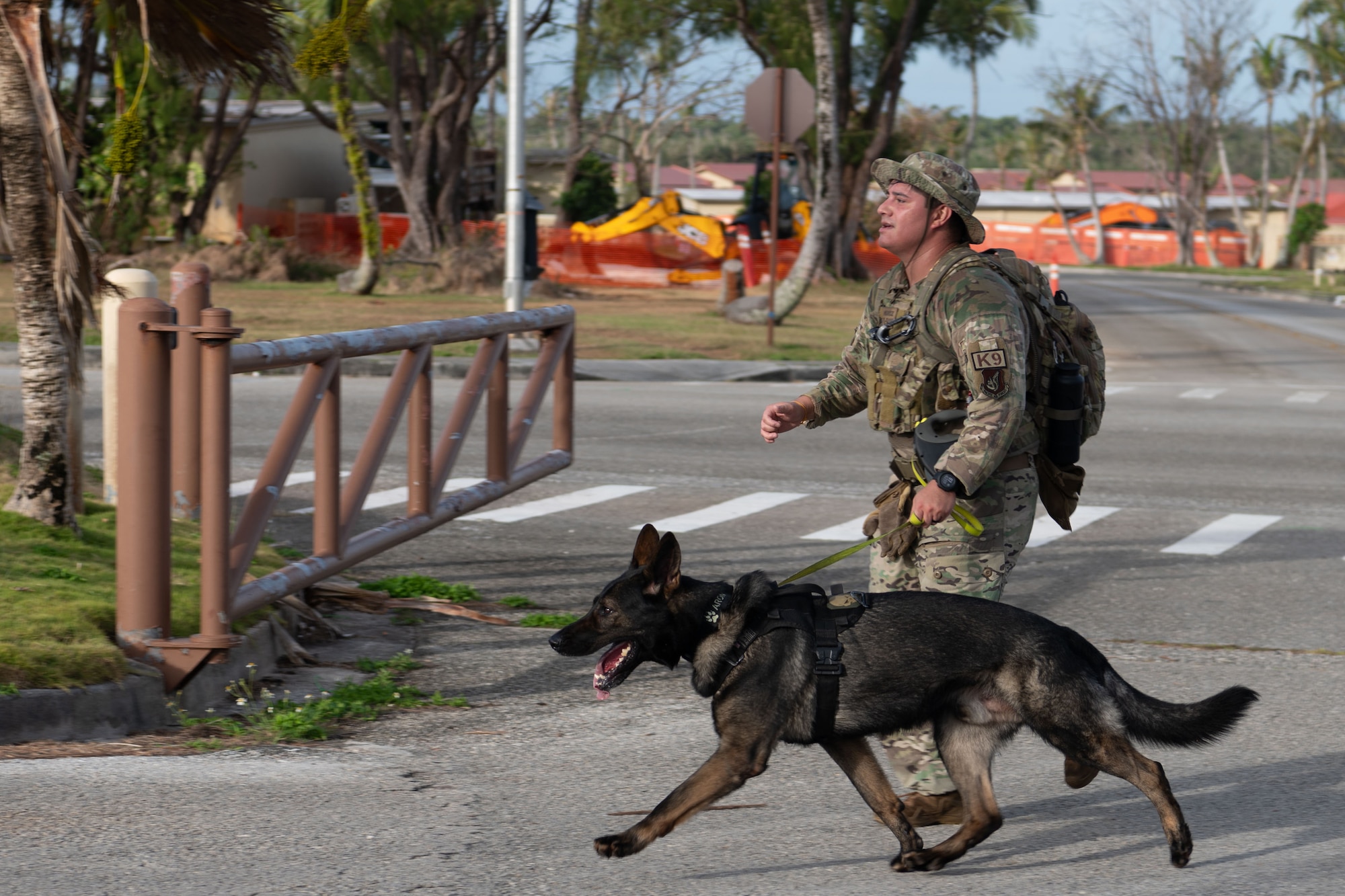The 36th SFS K9 Unit hosted a three mile ruck to honor the Military Working Dogs. (U.S. Air Force photo by Airman 1st Class Audree Campbell)
