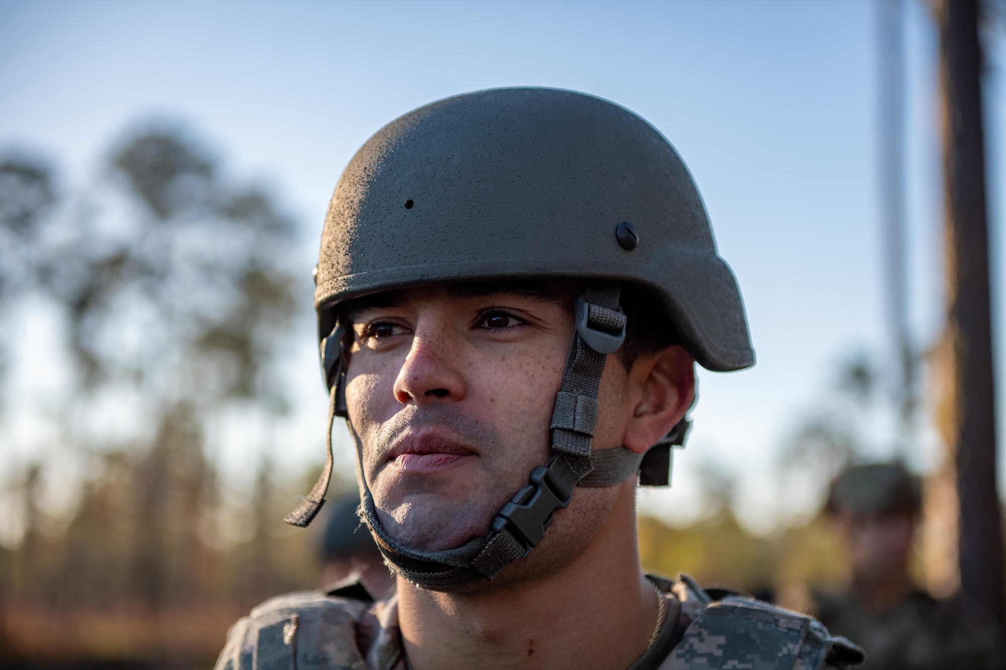 Airman assigned to the 23rd Wing watches a training demonstration
