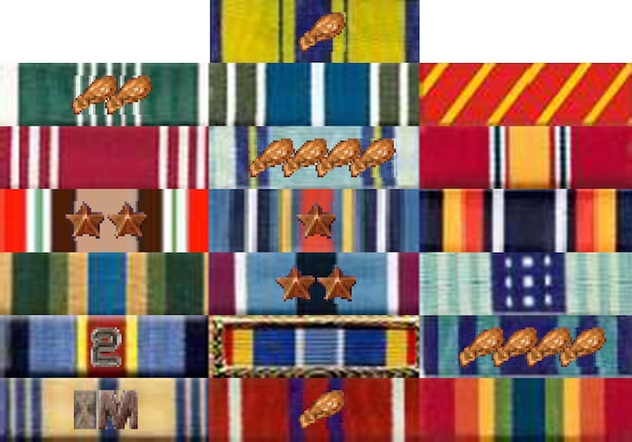 Master Sgt. Everett Hopkins, Line Recruiter Ribbon rack