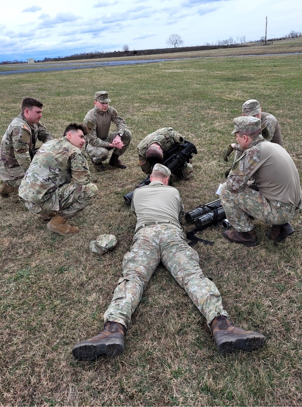 Soldiers from the Lithuanian Armed Forces conduct training with Pennsylvania National Guard Soldiers from 1-110th Infantry Regiment, 2nd Infantry Brigade Combat Team on the M3 Multi-Role Anti-Armor/Anti-Personnel Weapon System March 15, 2024, at Fort Indiantown Gap, Pa. (Pennsylvania National Guard photo by Staff Sgt. Adam Lewis)