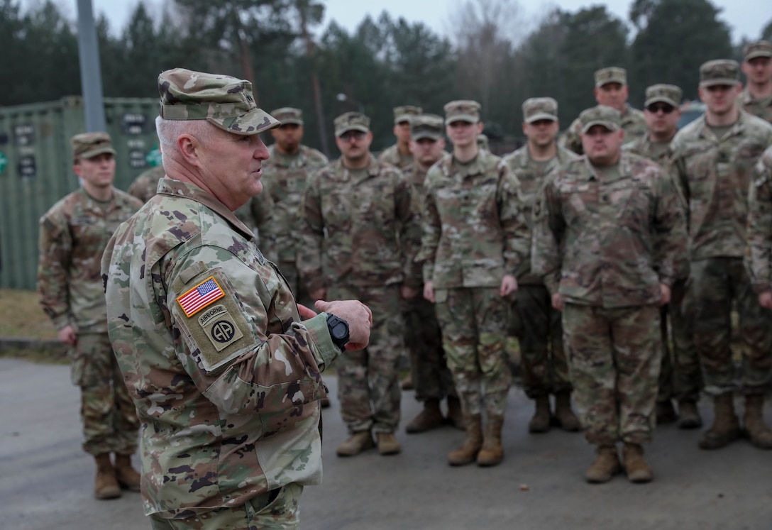Also with him during the visit were Command Sgt. Maj. Jesse Withers, the state command sergeant major, Col. Jason Penn, commander of the 75th Troop Command and Command Sgt. Maj. Benzie Timberlake, command sergeant major of the 75th Troop Command.