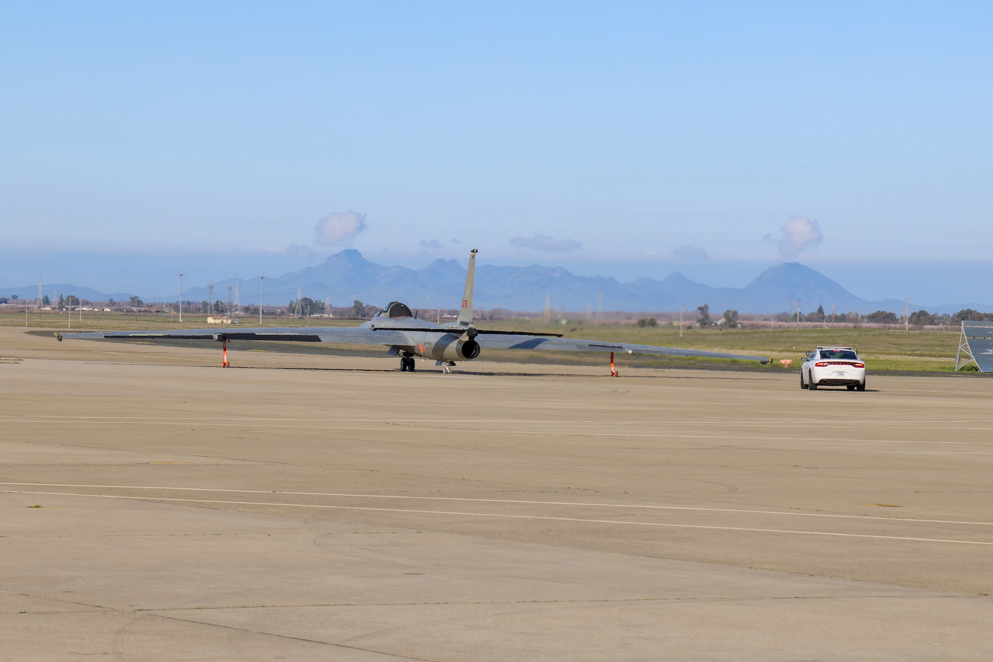 U.S. Air Force TU-2s Dragon Lady 1078 taxi’s out for its first high flight after almost three years of maintenance at Beale Air Force Base, California, Feb. 22, 2024.