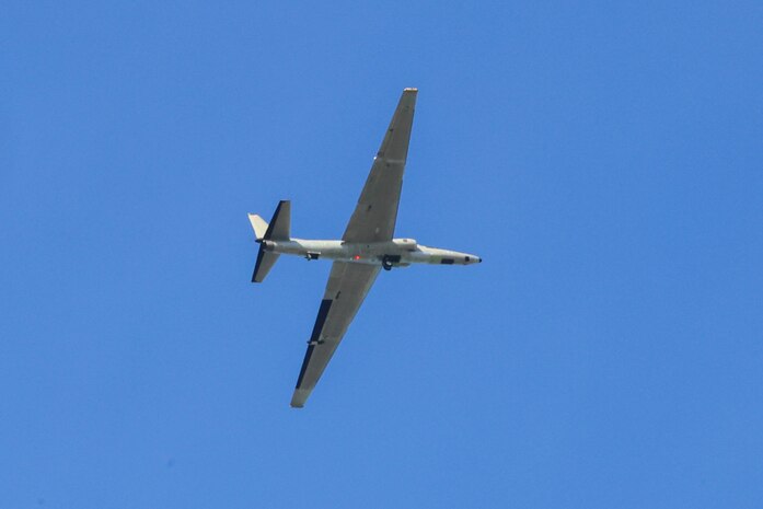 U.S. Air Force TU-2s Dragon Lady 1078 conducts its first flight in 1030 days after undergoing extensive maintenance at Beale Air Force Base, California, Feb. 15, 2024