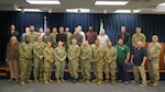 Antiterrorism Officer Basic Course, students pose for a photo in between training sessions. The course was conducted by United States Army Military Police School (USAMPS) Mobile Training Team (MTT) and hosted by the United States Military Entrance Processing Command (USMEPCOM), Mar. 18-22.