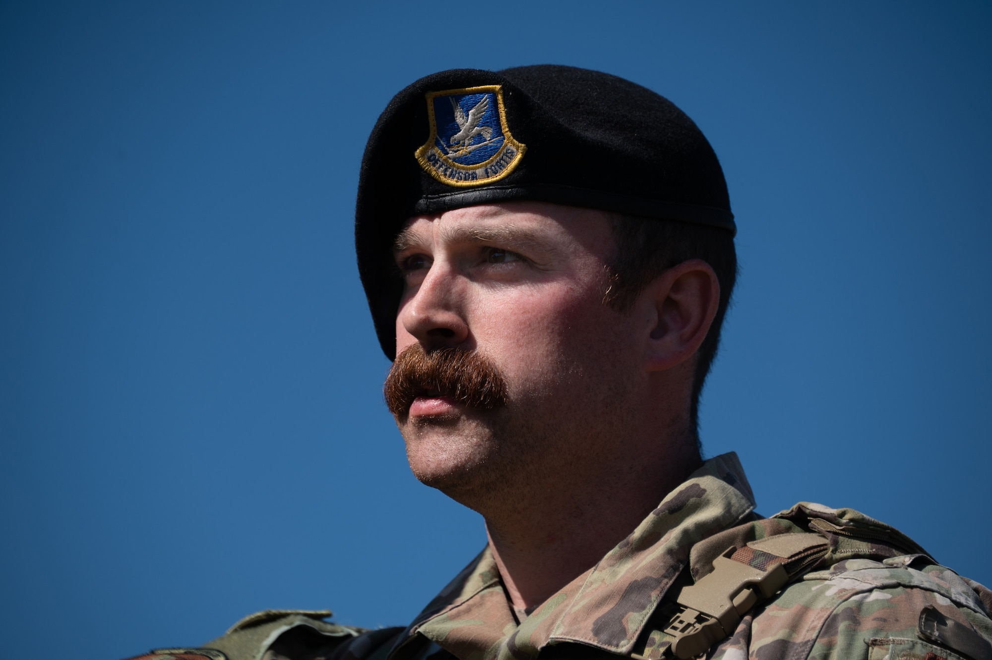 Security Forces Airman stares into distance