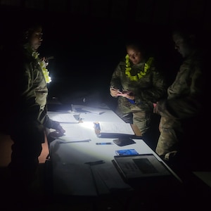 Airmen do job in low light