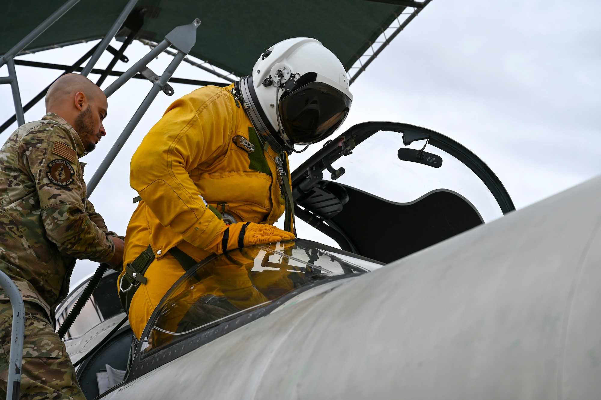 U.S. Air Force Maj. Brandon, Air Force Life Cycle Management Center (AFLCMC) Detachment 4 chief of flight test operations, prepares to pilot TU-2S Dragon Lady 1078 at Beale Air Force Base, California, Feb. 29, 2024.