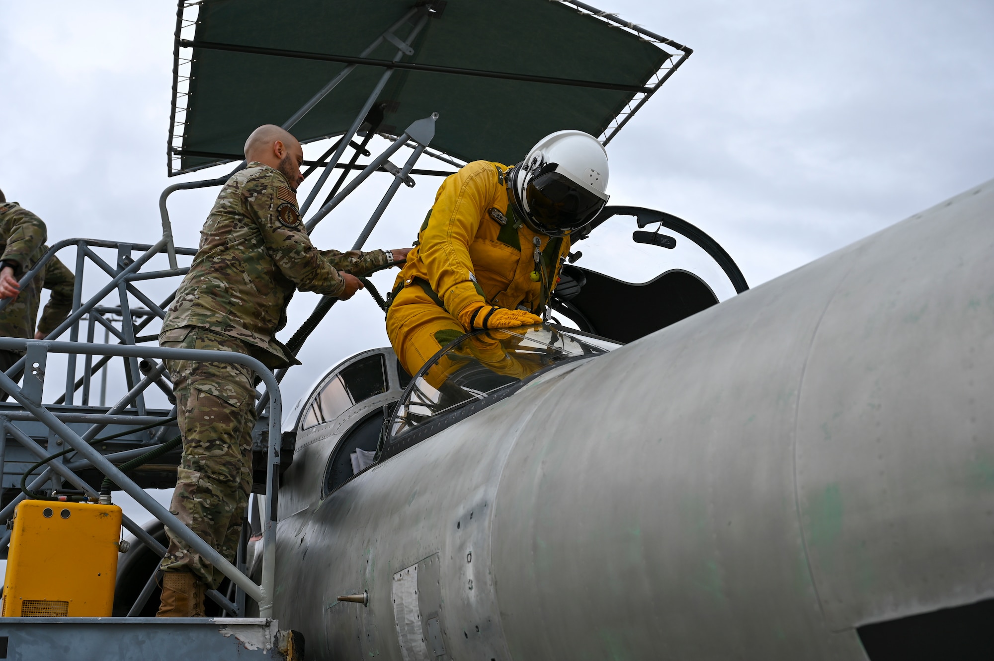 U.S. Air Force Maj. Brandon, Air Force Life Cycle Management Center (AFLCMC) Detachment 4 chief of flight test operations, prepares to pilot TU-2S Dragon Lady 1078 at Beale Air Force Base, California, Feb. 29, 2024.