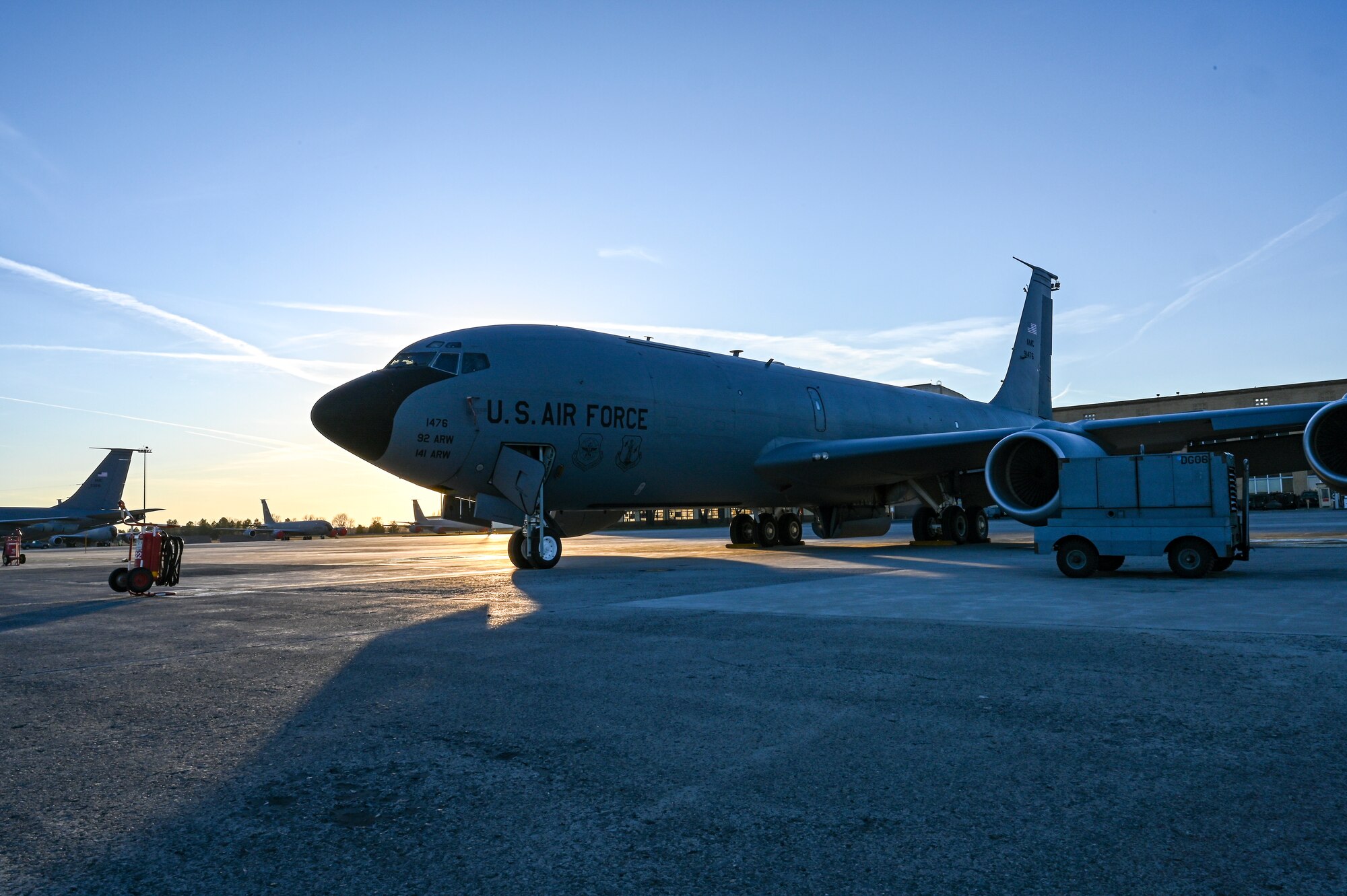 KC-135 Stratotanker on flightline