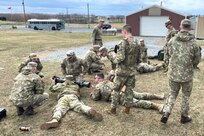 Soldiers from the Lithuanian Armed Forces conduct training with Pennsylvania National Guard Soldiers from 1-110th Infantry Regiment, 2nd Infantry Brigade Combat Team on the M3 Multi-Role Anti-Armor/Anti-Personnel Weapon System March 15, 2024, at Fort Indiantown Gap, Pa. (Pennsylvania National Guard photo by Staff Sgt. Adam Lewis)