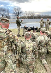Soldiers from the Lithuanian Armed Forces conduct training with Pennsylvania National Guard Soldiers from 1-110th Infantry Regiment, 2nd Infantry Brigade Combat Team on the M3 Multi-Role Anti-Armor/Anti-Personnel Weapon System March 15, 2024, at Fort Indiantown Gap, Pa. (Pennsylvania National Guard photo by Capt. Daniel Kysela)